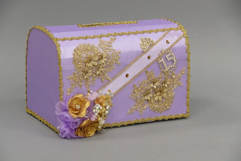 Lilac and Gold Quinceanera Gift Box