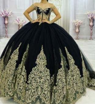 Black Quinceanera Dress