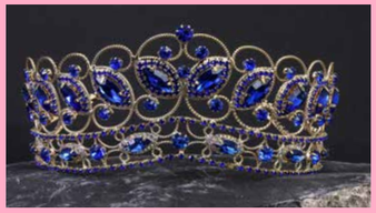 Gold and Blue Quinceanera Tiara