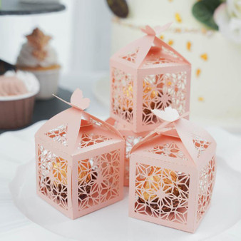 Pink Blush Butterfly Favor Box