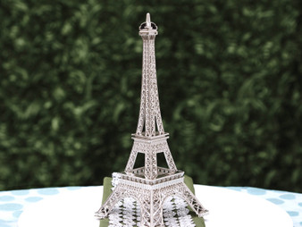 Silver Eiffel Tower Centerpiece 