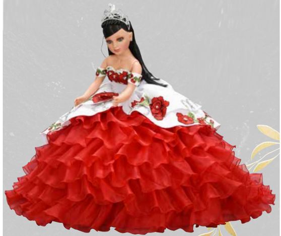 Red Charra Quinceanera Dress