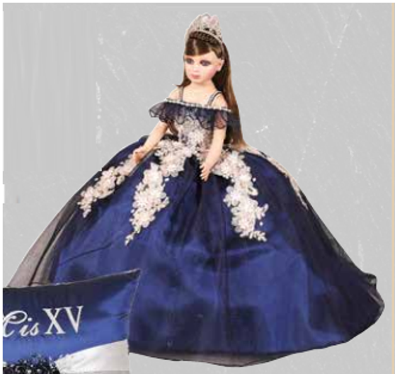 Navy Blue Quinceanera Doll