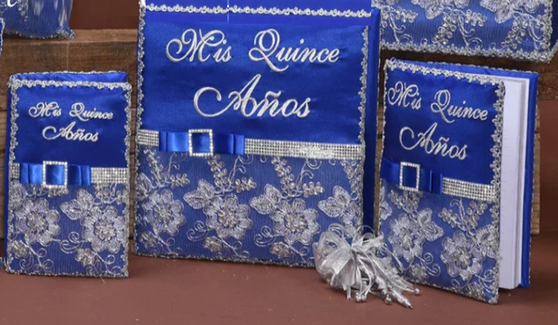 Blue Quinceanera Bible, Guest Book, Photo Album