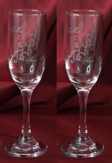 Stars Quinceanera Toasting Glasses