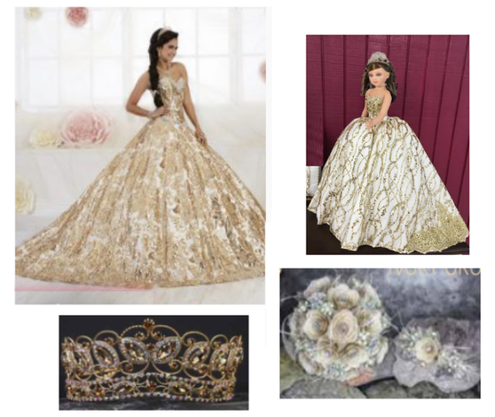 Gold Quinceanera Dress Package