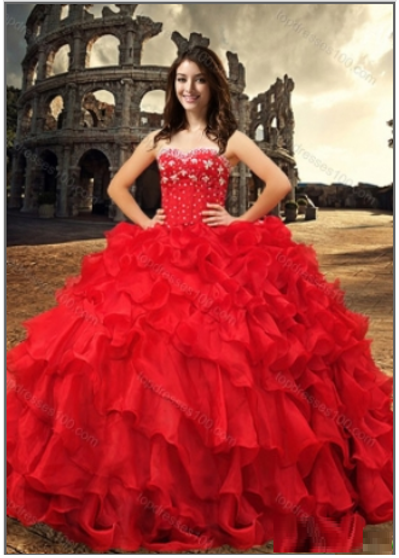 Red Quinceanera Dress