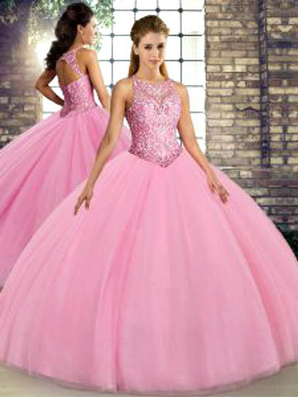 Pink Quinceanera Dress QSJQDDT2117002