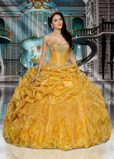 Gold Quinceanera Dress