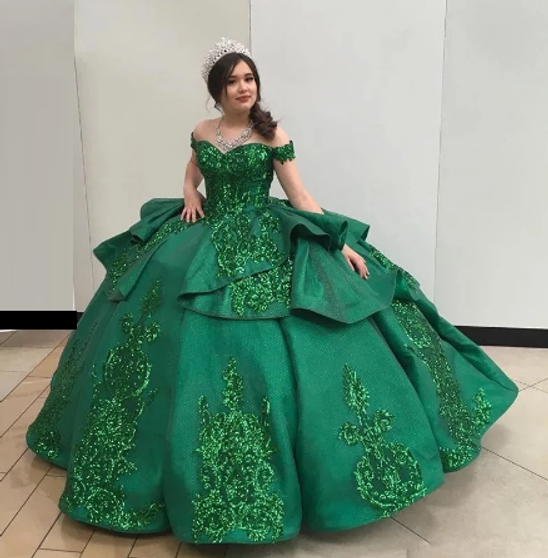 Emerald Green Quinceanera Dress