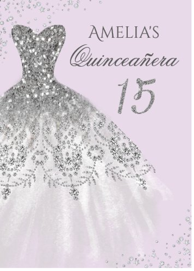 Quinceanera Invitation QS-IN12, set of 50