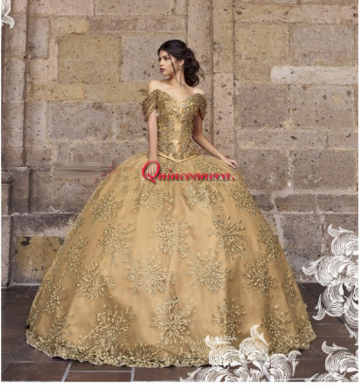 Gold Quinceanera Dress