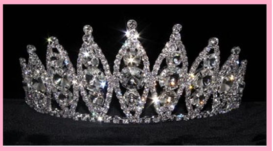 3" Princess Quinceanera Tiara,  QT-15740