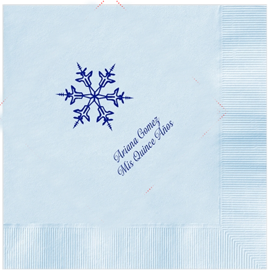 Snowflake Quinceanera Napkins, 100 