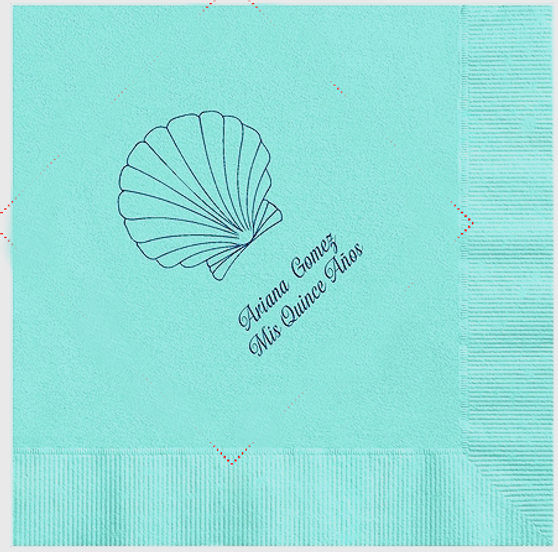 Shell Quinceanera Napkins, 100 