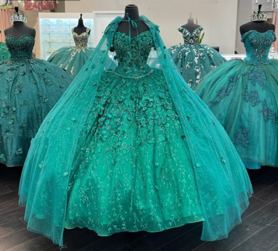 Emerald Green Quinceanera Dress