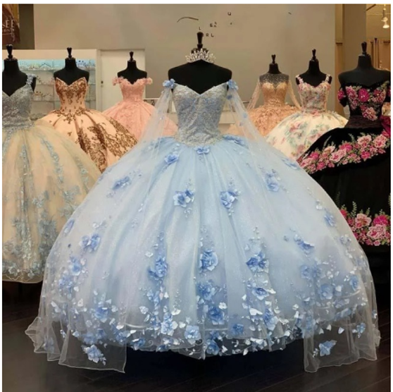 Light Blue Quinceanera Dress