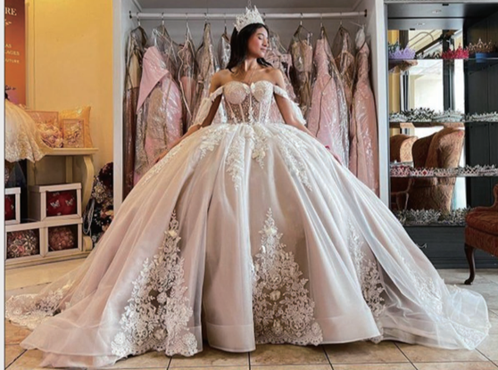 Champagne Quinceanera Dress