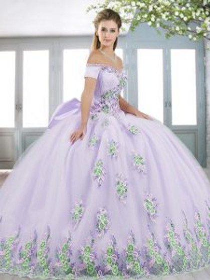 Floral Lilac Quinceanera Dress