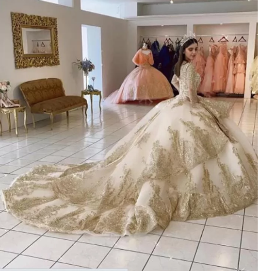 Champagne Quinceanera Dress - Quinceanera Style