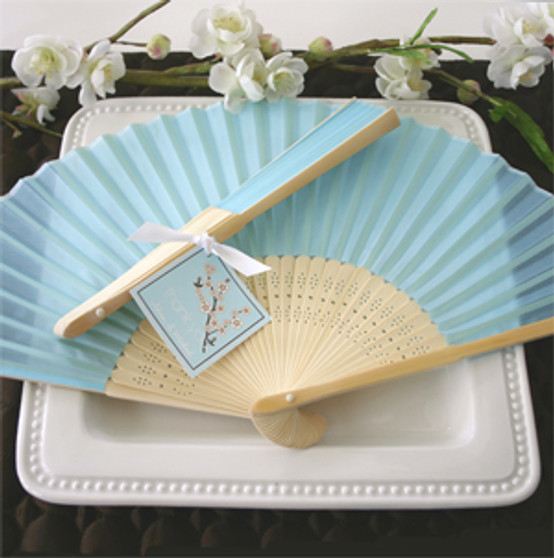 Silk Fan Favors available in three colors