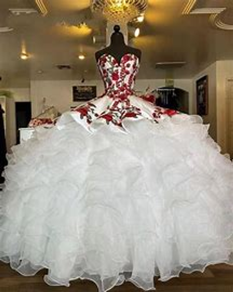 Red Charro Quinceanera Dress - Quinceanera Style