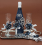 Navy Blue Quinceanera Toasting Set