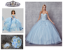 Light Blue Dress Quinceanera Package