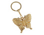 Gold Butterfly Crystal Rhinestone Keychain - Pack of 12