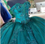 Hunter Green Quinceanera Dress