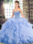 Ruffled Blue Quinceanera Dress