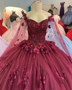 Burgundy Quinceanera Dress