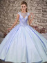 Satin Baby Blue Quinceanera Dress