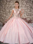 Satin Pink  Quinceanera Dress