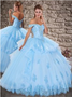 Crystal and Beaded Baby Blue Quinceanera Dress