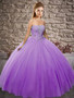 Strapless Lilac Quinceanera Dress