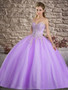 Beaded Applique Lilac Quinceanera Dress