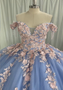 Charming  Light Blue Quinceanera Dress SM-G21