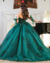 Hunter Green Quinceanera Dress