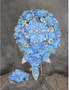 Baby Blue Quinceanera Flower Bouquet