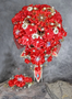 Red and Gold Quinceanera Flower Bouquet