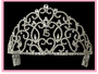 Royal Quinceanera Silver Tiara Covered in Clear Rhinestones