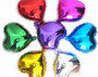 18 inches Metallic Hearts Balloons, 20 pieces many colors 