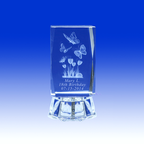 Glass Beautiful Butterflies Laser-Etched in 20+ Glass Choices w/ FREE  Personalization