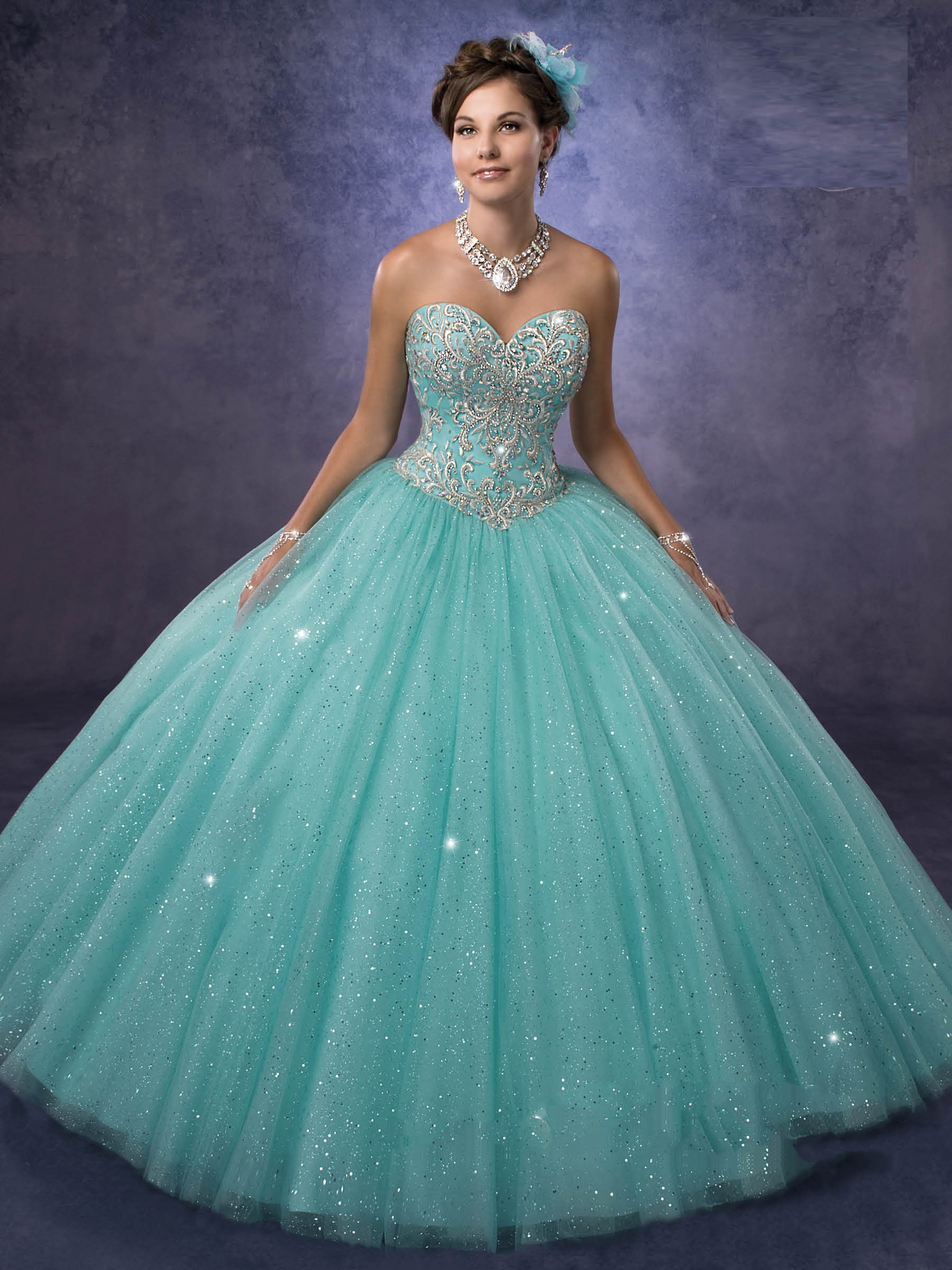 quinces dresses aqua