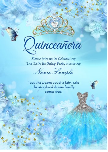 Princess Quince Quinceañera Invitations