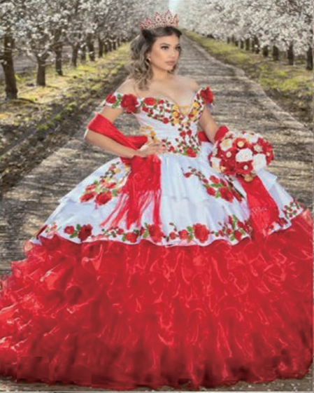 Red deals charro dress