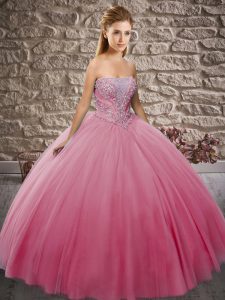 strapless hot pink quinceanera dresses