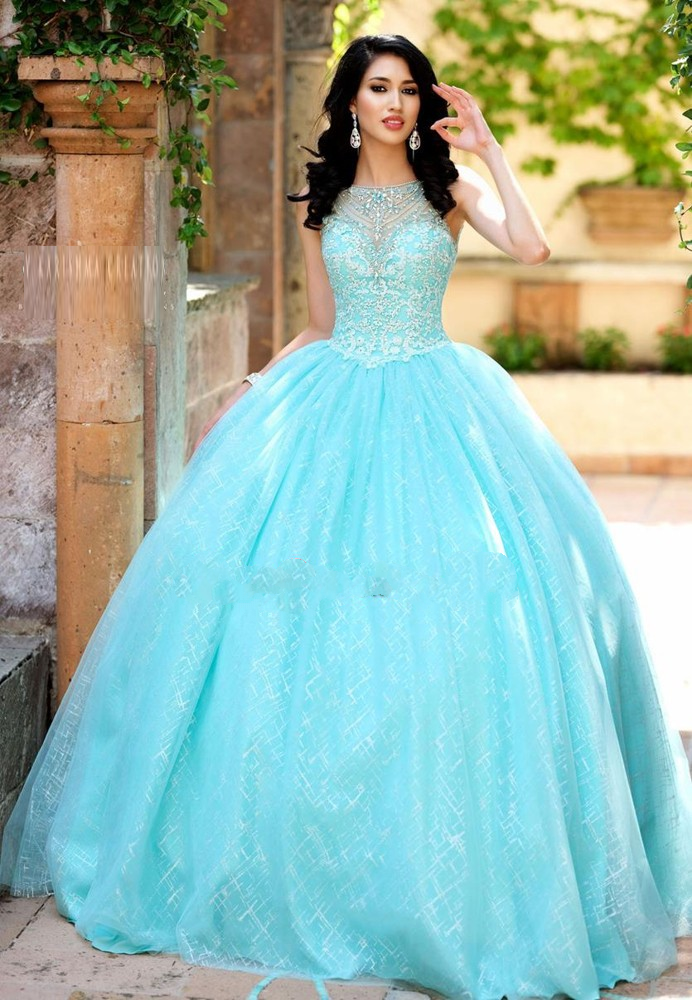 quinces dresses aqua