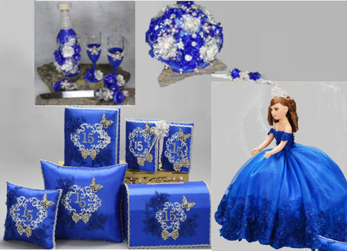 royal blue quinceanera decorations